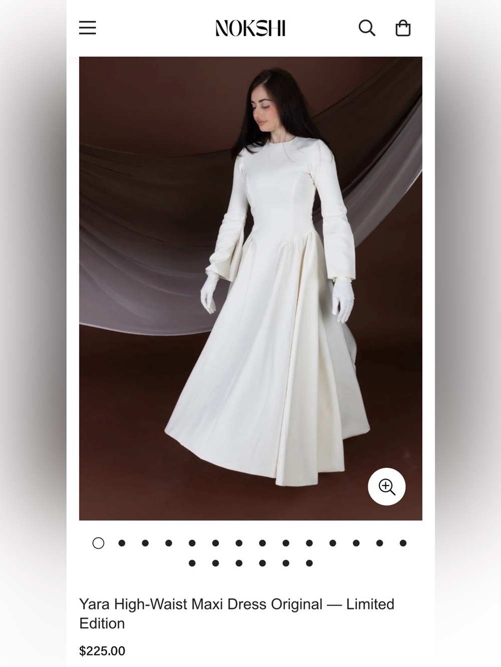 Cream Long-Sleeve Maxi Dress with Subtle Waist Detail